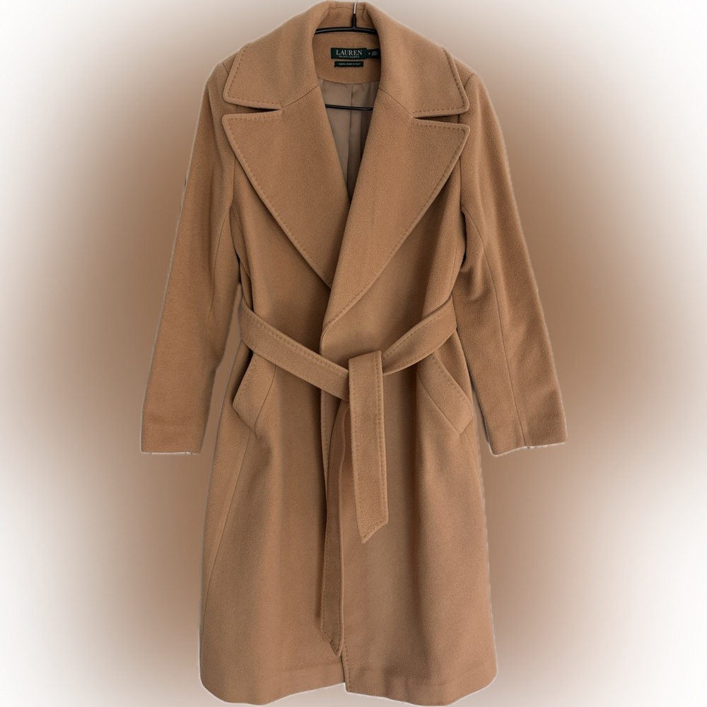 Ralph Lauren Camel Cashmere Blend Coat